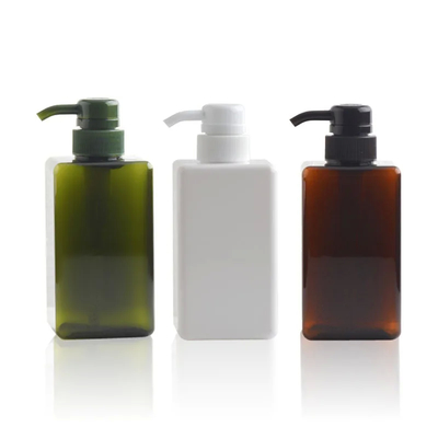 Plastic lege doorzichtige Amber PETG Shampoo Verpakking Vierkante Plastic zeep schuim fles