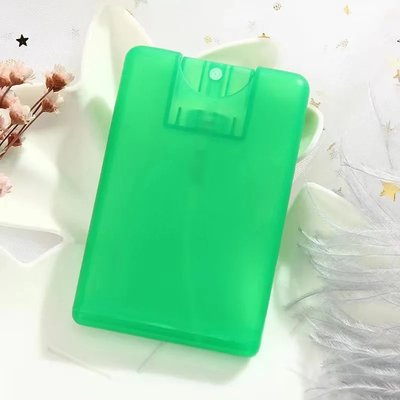 Kredietkaartgrootte Cosmetische verpakking Plastic parfumfles met aangepast logo Pompsprayer