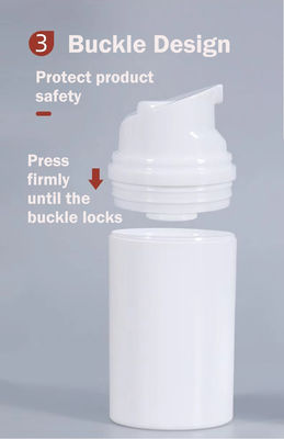 50ml Airless Vacuüm Lotion Fles Maatwerk Kleur Bedrukking Ontwerp Huidverzorging Cosmetica
