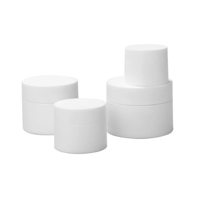 30 ml 50 ml 100 ml Amber Black Pp Plastic Cosmetic Cream Jar Met Wit Zwart Deksel