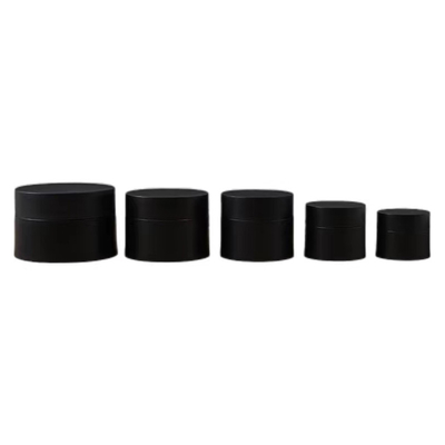30 ml 50 ml 100 ml Amber Black Pp Plastic Cosmetic Cream Jar Met Wit Zwart Deksel