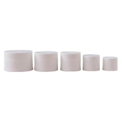 30 ml 50 ml 100 ml Amber Black Pp Plastic Cosmetic Cream Jar Met Wit Zwart Deksel