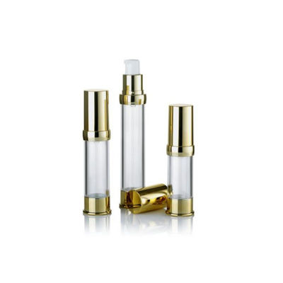 Luxe geanodiseerde aluminium pomp zonder lucht fles fles leeg cosmetisch vacuüm premium huidverzorging serum container meerdere capaciteit