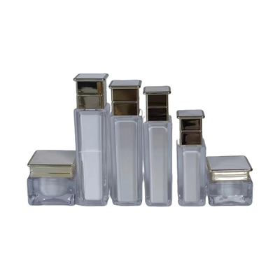Ronde Duidelijke 50 ml Cream Leeg Plastic Lotion Fles Acryl Cream Jar Set