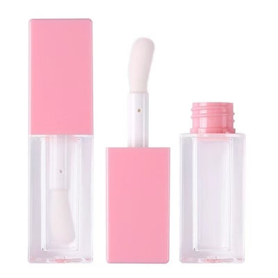 5 ml Lipgloss Tube Gradient Lipgloss Leeg buis Custom Logo Zwarte container met borstel