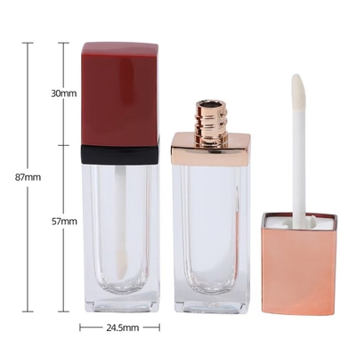 Custom 3G lege gebovelde mond Lipstick buis met rubberen zegel schroef sluiting Plastic Lip Balm buis voor cosmetische container