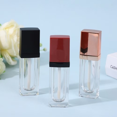 Custom 3G lege gebovelde mond Lipstick buis met rubberen zegel schroef sluiting Plastic Lip Balm buis voor cosmetische container