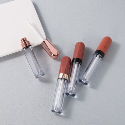 DIY 4g lege ronde mond Lipstick buis met rubberen zegel schroef sluiting Plastic Lipbalm buis voor cosmetische container verpakking