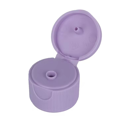Schroef shampoo fles Duidelijk plastic deksel met gladde aluminium flip top en push pull cap