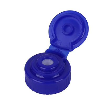20 mm zwarte geribbelde flip top caps plastic schroef top cap voor vloeibare zeep