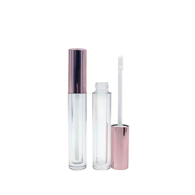 Rubber Seal Screw Closure Plastic Lip Balm Tube voor cosmetische container Verpakking Custom 4g Leeg Ronde Mond Lipstick Tube Met