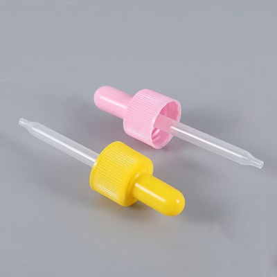 Custom Color 18mm 24mm geribbde PP Plastic Dropper met Plastic Pipette Professionele Liquid Dispensing Tool