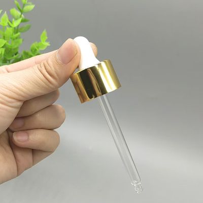 Aanpasbare kleur 18 mm 24 mm aluminium sluiting Plastic dropper voor essentiële oliefles