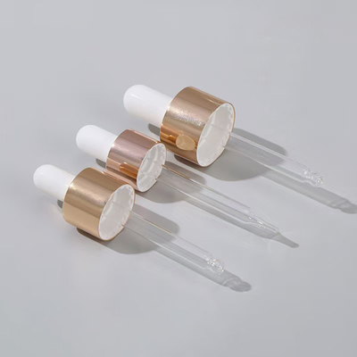 Aanpasbare kleur 18 mm 24 mm aluminium sluiting Plastic dropper voor essentiële oliefles