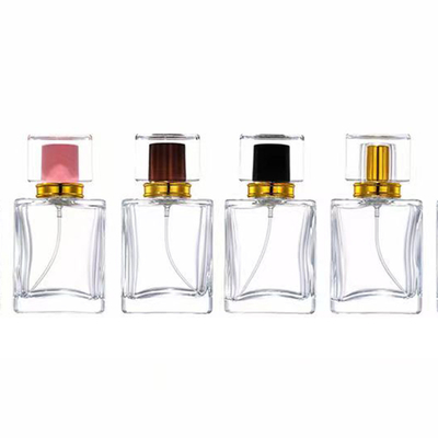 30 ml 50 ml 75 ml kubusvormig glas Parfum mist fles met glanzende dop