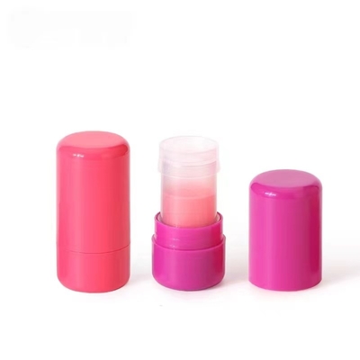 Warm stempelen oppervlakte behandeling 3G lege gebovelde mond Lipstick buis met rubberen zegel schroef sluiting Plastic Langdurig