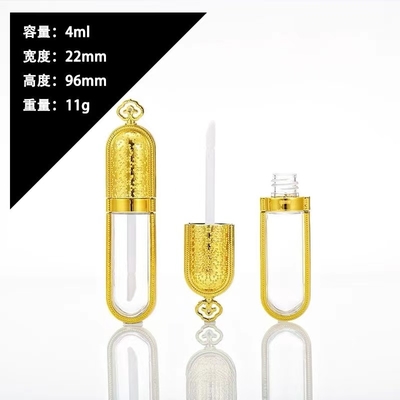 Gemakkelijk te dragen Custom Logo Zwarte Lip Gloss Tube met Schroef Kap Sluiting Glossy Effect