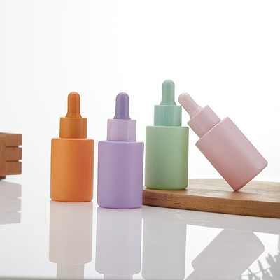 Lege etherische olie fles aangepaste kleur met zwarte druppelaar 5ml 10ml 15ml 20ml 30ml 50ml 100ml