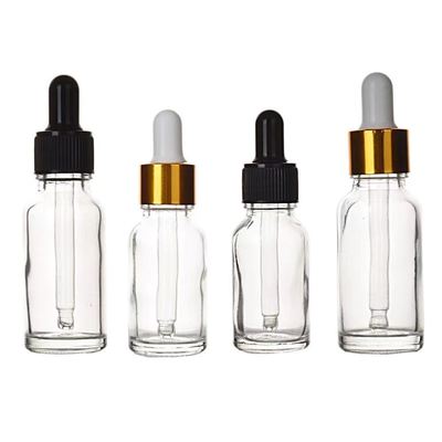 5/10/15/20/30/50/100ML Assorted Sizes Amber Glass Dropper Bottles with Dropper Lids for Cosmetic Oil