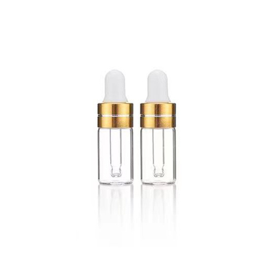 Essentiële olie fles 5ml 10ml 15ml 20ml 30ml 50ml 100ml met transparante goudkleur