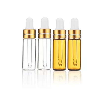 Essentiële olie fles 5ml 10ml 15ml 20ml 30ml 50ml 100ml met transparante goudkleur