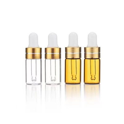 Essentiële olie fles 5ml 10ml 15ml 20ml 30ml 50ml 100ml met transparante goudkleur