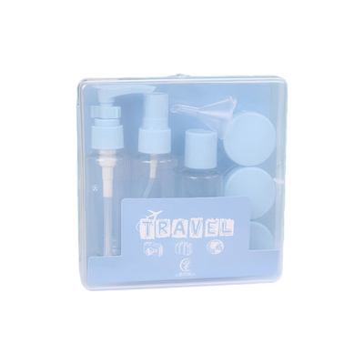 50ml 7-delige set plastic reisset flesje ritssluiting tas set cosmetica container spray flip cap