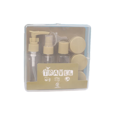 50ml 7-delige set plastic reisset flesje ritssluiting tas set cosmetica container spray flip cap