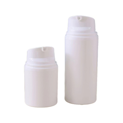 Witte Kleur Crimp Pomp Airless Dispenser Fles Met 30ml 50ml 80ml 100ml Ondersteuning Maatwerk