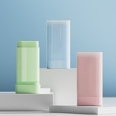 Metalen veer bodemvulling 20g Plastic Deodorant Balsem Stick Container Accepteer kleuren maken