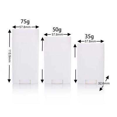 Roterend Gebruik 35g 50g 75g PP Plastic Body Fragrance Deodorant Balsem Stick