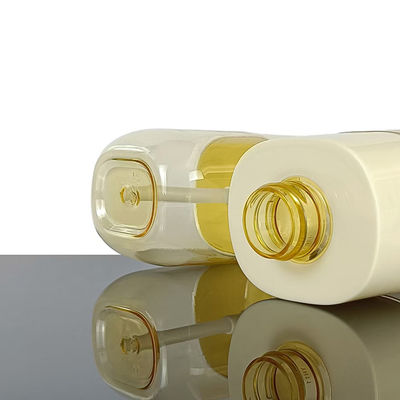 Vierkante Vorm met Hoge Kwaliteit Schouderhuls PET Cosmeticafles Grote Capaciteit 300ml Ondersteuning Maatwerk