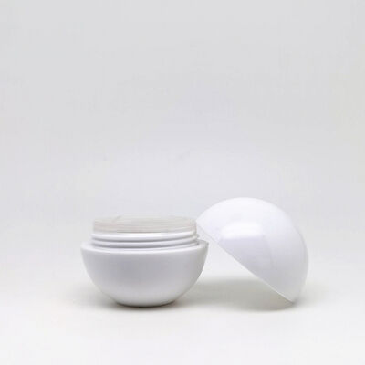 Bolvormige plastic crème pot met 5g 25g 50g 80g Accepteer verschillende kunstwerken bedrukking Gebruikt voor huidverzorgingsverpakkingen