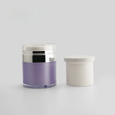 50gr Acryl Airless Pot Fles Met Vervangbare Liner voor Cosmetische Huidverzorgingscrème en Make-up met Plastic Dop