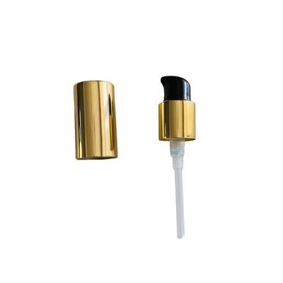 18/410 Golden Aluminum Dispenser Pump With Full Cover for Liquid Foundation Serum Essence Essential Oil