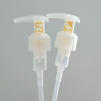Volledig kunststof lotionpomp met 24/410 24/415 28/410 28/415 verschillende maten beschikbaar, gebruikt voor hoogwaardige verpakkingen van huidverzorging.