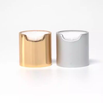 24/410 PP Ronde pers metalen dop Goud/Zilver Plastic Disc Top Lid UV Geprinte 24 mm schroefdop voor verschillende flessen voor persoonlijke verzorging