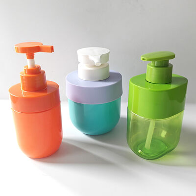 300 ml vierkant lotion fles Custom kleur schouder mouw Transparante lichaam Luxe huidverzorging verpakking