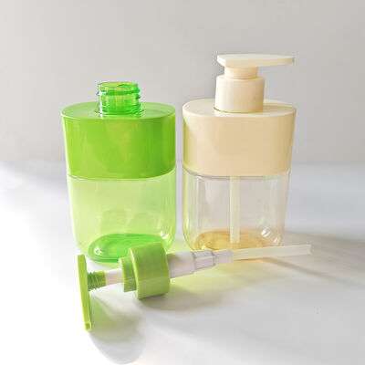 300 ml vierkant lotion fles Custom kleur schouder mouw Transparante lichaam Luxe huidverzorging verpakking