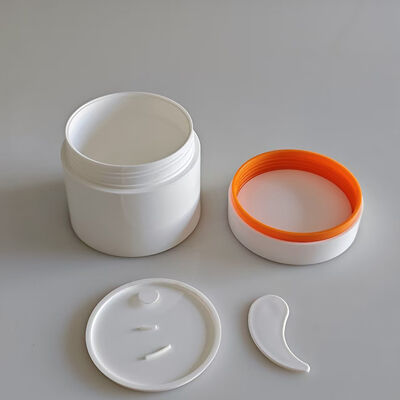 Cosmetische PP Crème Pot 120g 200g Met Lepel en Trekker Gasket Ondersteuning Maatwerk