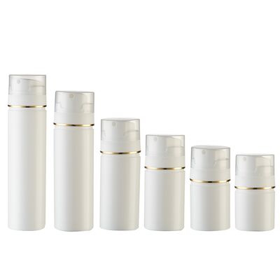 Populaire stijl 30 ml 50 ml 100 ml luchtloze pompfles met PP over cap