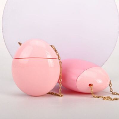 50 ml draagbare eier-stijl maatcrème zonnescherm BB-crème container met gouden ketting