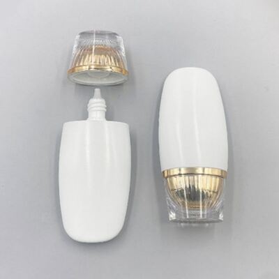 Customl Oval Shaped Luxury Gold Sunscreen Bottle High-End  Cosmetic Packaging  Lotion and Skincare
