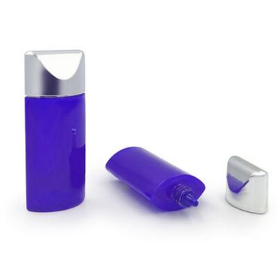 50 ml zonnebrandcrème fles zilveren dop ovale plastic cosmetische container Foundation BB Cream huidverzorging