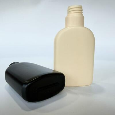 28 mm 200 ml HDPE 33 g Mat zwart/beige lege plastic fles voor shampoo lotion cosmetische verpakking
