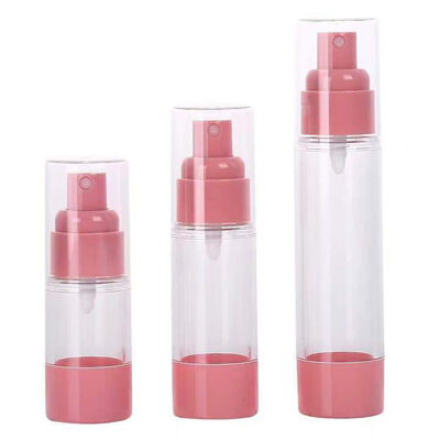 Roze heldere luchtloze vacuümsprayfles 15 ml 30 ml 50 ml hervulbaar Mini Cosmetic Fine Mist Sprayer Draagbaar Reizen Leeg Huidverzorging Toner Parfum Atomizer Plastic Beauty Packaging Container