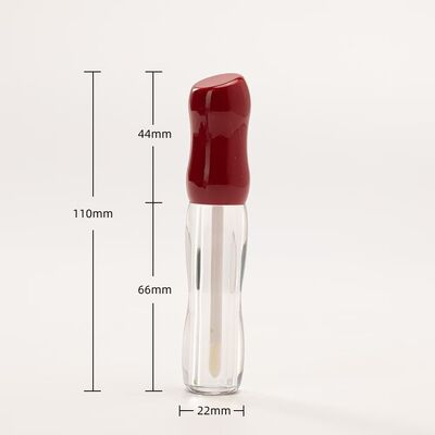 Lipgloss flessen zandloper gebogen vorm heldere lip glazuur buizen met applicator staven multi glanzende rode bruine muts hervulbare lip make-up containers voor lip olie lip gloss