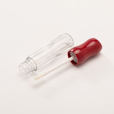 Lipgloss flessen zandloper gebogen vorm heldere lip glazuur buizen met applicator staven multi glanzende rode bruine muts hervulbare lip make-up containers voor lip olie lip gloss