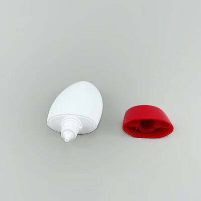 Ovale eivormige lege zonnebrandcrème op fles witte matte kunststof roll-on deodorant container geel flip cap hervulbare cosmetische fles voor zonnesalve lichaamszout deodorant verpakking