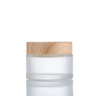 5g 10g 15g 30g 50g lege glazen potten met bevroren crème hervulbare cosmetica natuurlijke hout waterdichte opslag voor reizen voor oogcrème gezicht masker huidverzorging